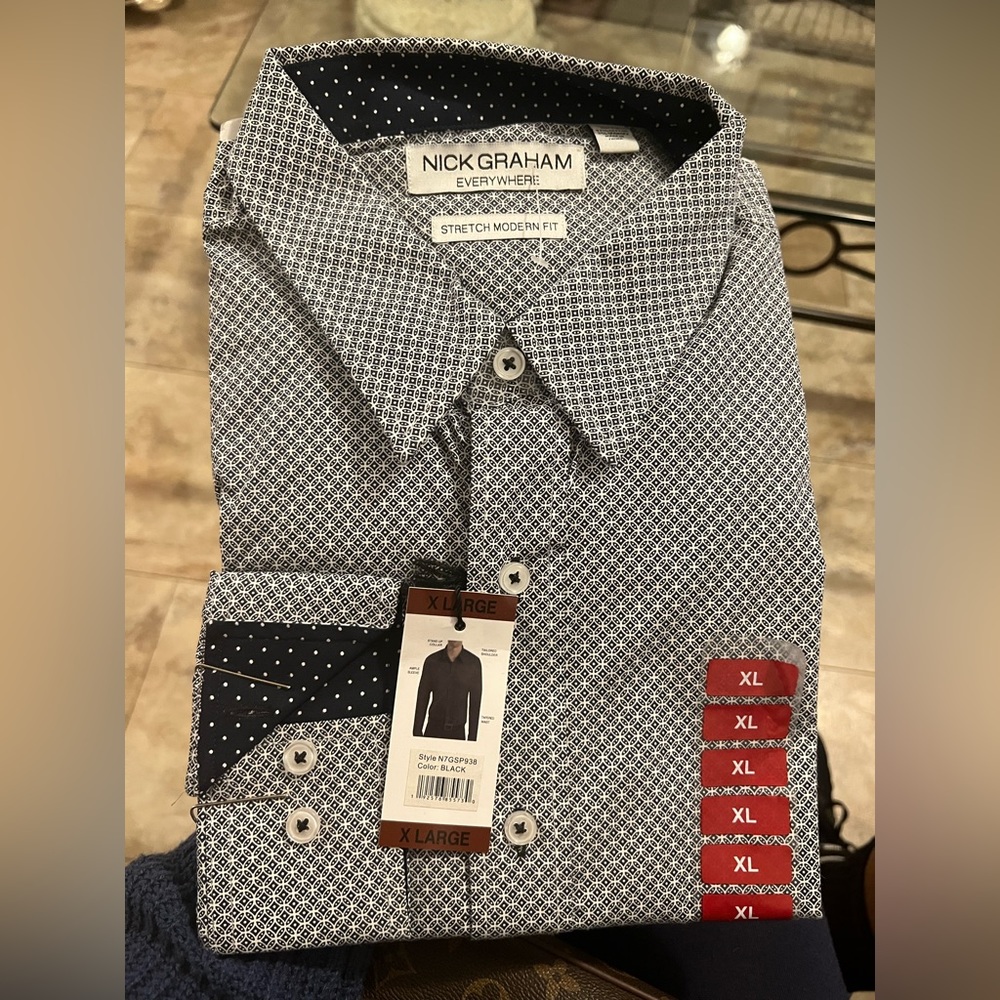 New Nick Graham men button down dress shirt size XL